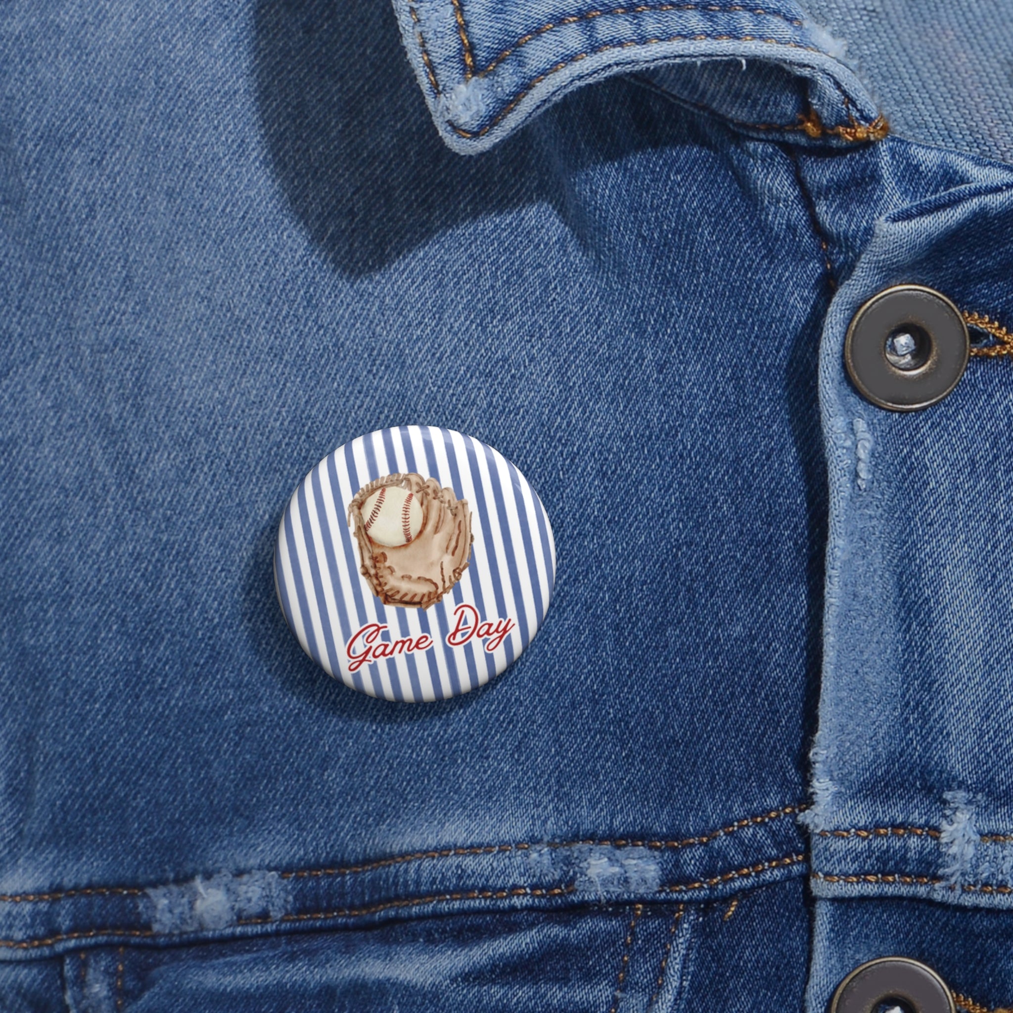 1.25" Baseball Glove Button