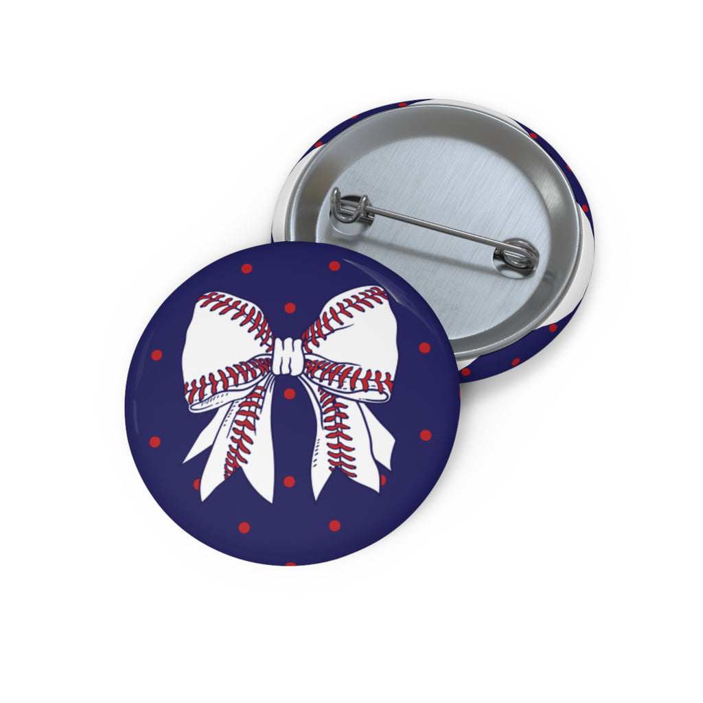 1.25" Baseball Bow Button